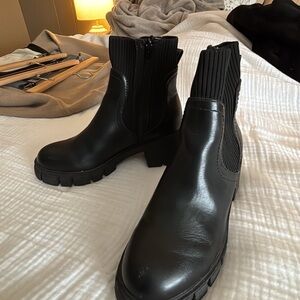 American Eagle Black Heeled Ankle Boots